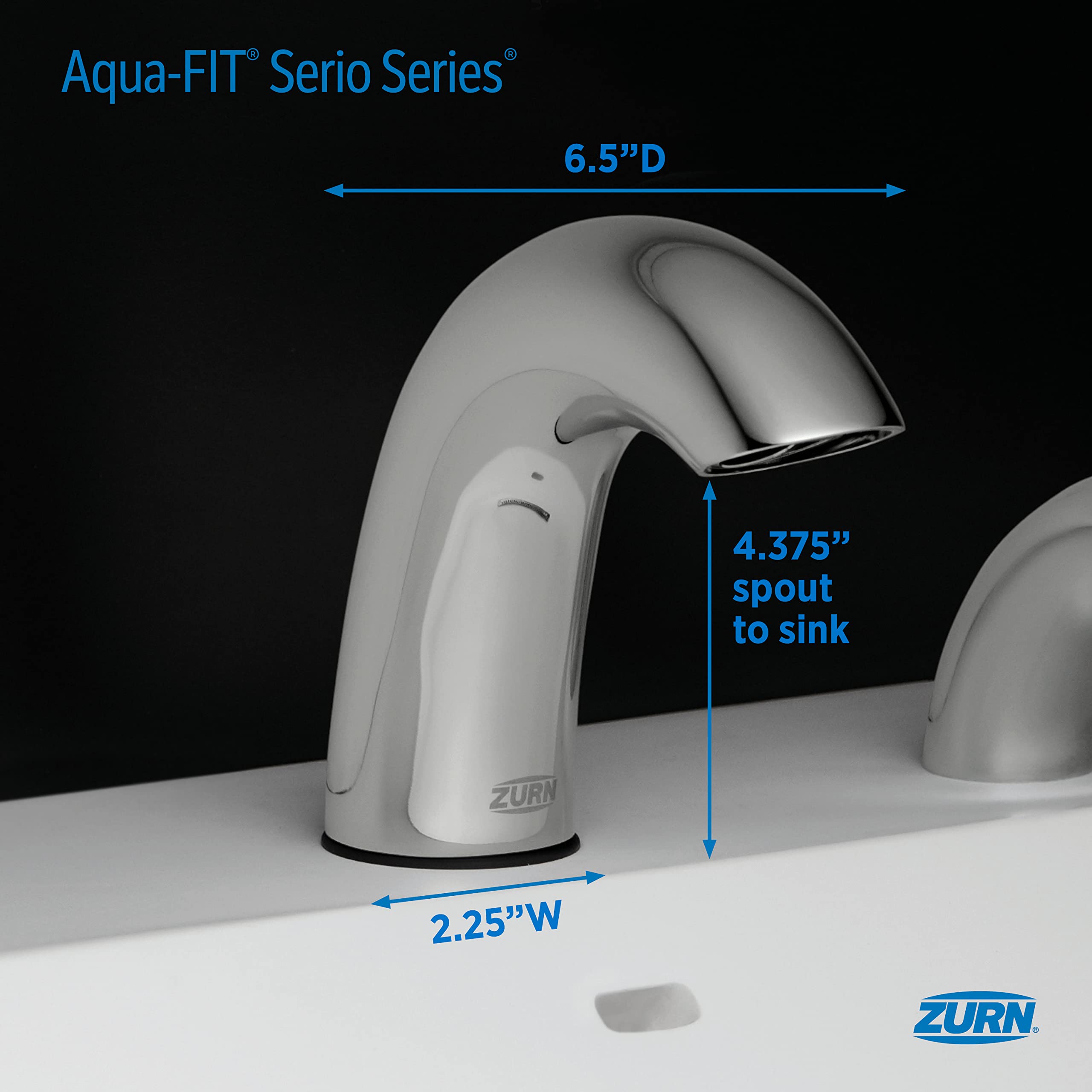 Zurn Aqua-FIT® Serio Series® Single Post Faucet with 1.5 gpm Aerator in Chrome - Image 4
