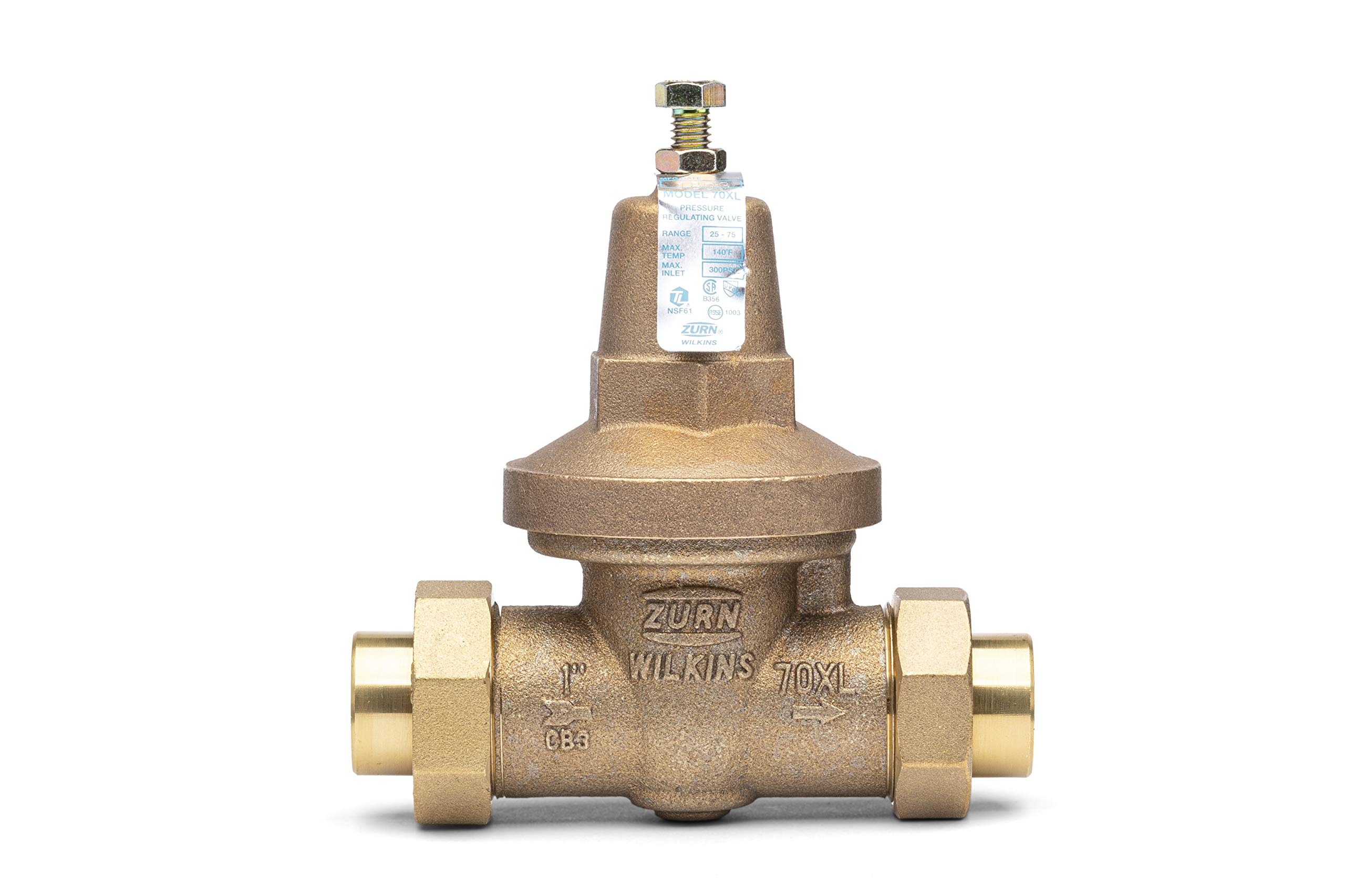 Zurn Wilkins 1-70XLDU 1" 70XL Pressure Reducing Valve with Double Union FNPT Connection - Image 4
