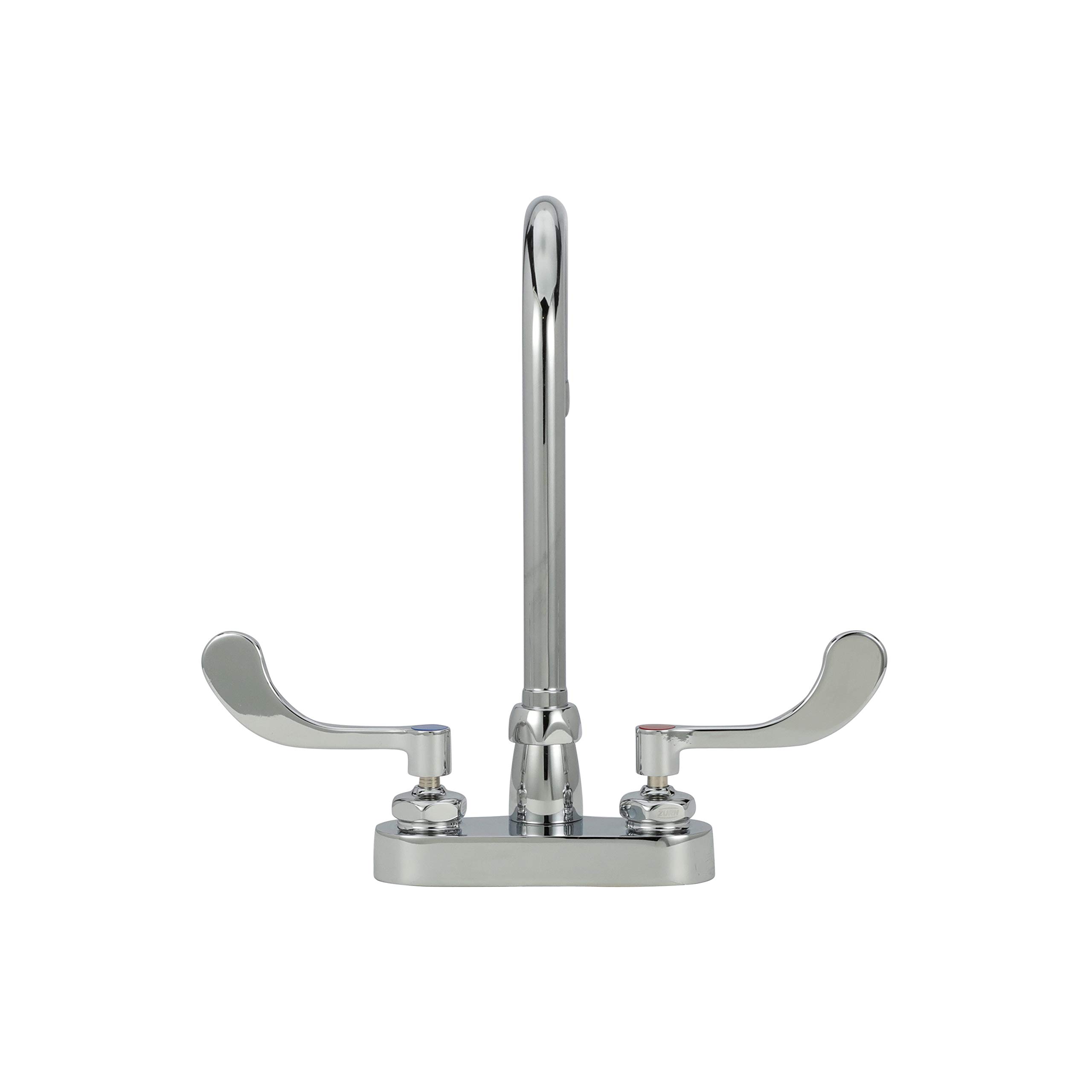 Zurn Z812B4-XL AquaSpec Gooseneck Faucet, 4" Centerset, 5 3/8" Spout, 2.2 GPM Pressure-Compensating Aerator, 4" Wrist Blade Handles, Chrome - Image 3