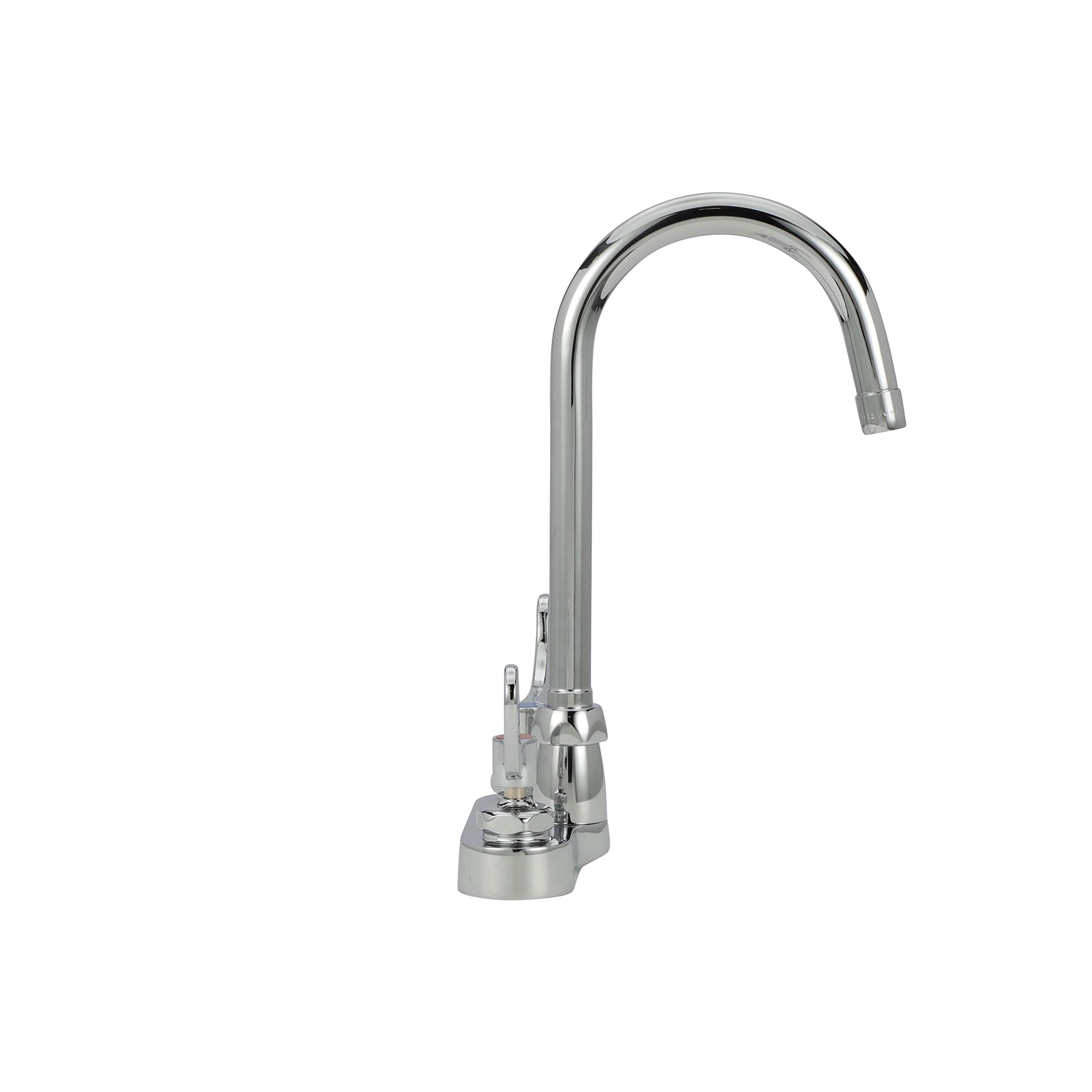 Zurn Z812B4-XL AquaSpec Gooseneck Faucet, 4" Centerset, 5 3/8" Spout, 2.2 GPM Pressure-Compensating Aerator, 4" Wrist Blade Handles, Chrome - Image 6