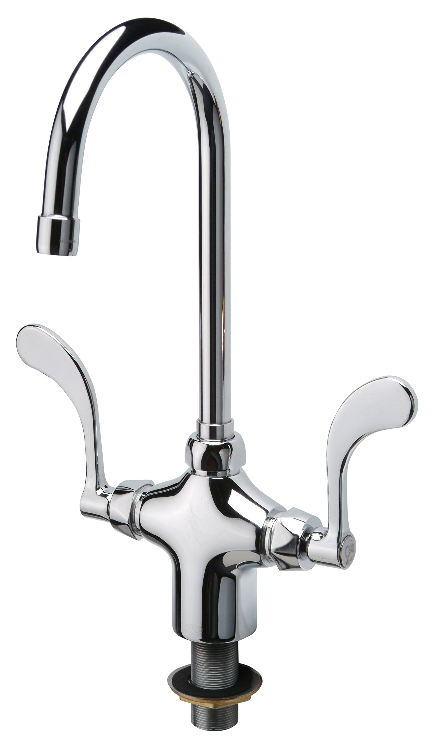 Zurn Z826B4-XL Double Lab Faucet with 5-3/8" Gooseneck and 4" Wrist Blade Handles, Chrome - Image 3