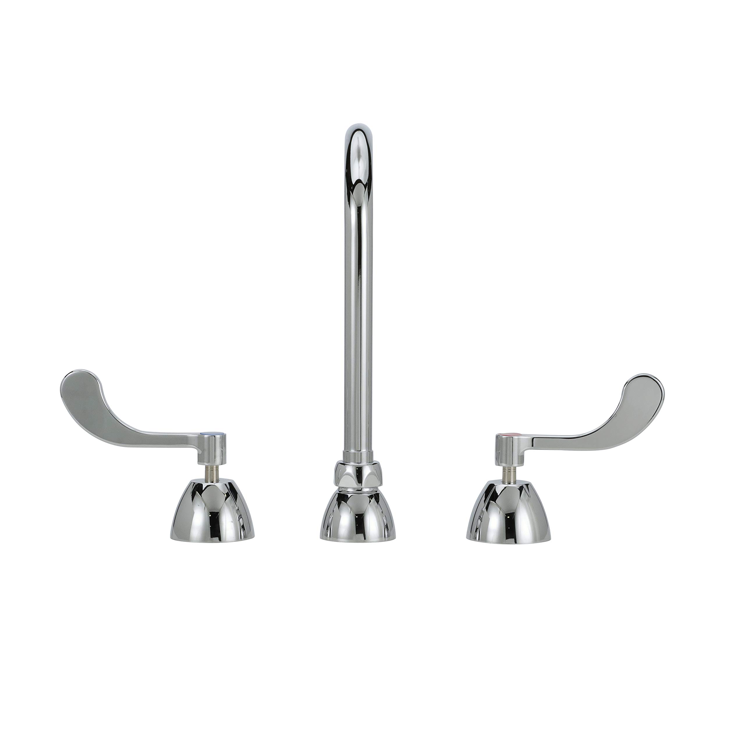 Zurn Z831B4-XL AquaSpec Widespread Gooseneck Faucet, 5 3/8" Spout, 2.2 GPM Pressure-Compensating Aerator, 4" Wrist Blade Handles, Chrome - Image 3